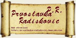 Prvoslavka Radišković vizit kartica